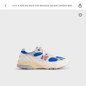 Kith X New Balance Blue and Cream Sneakers